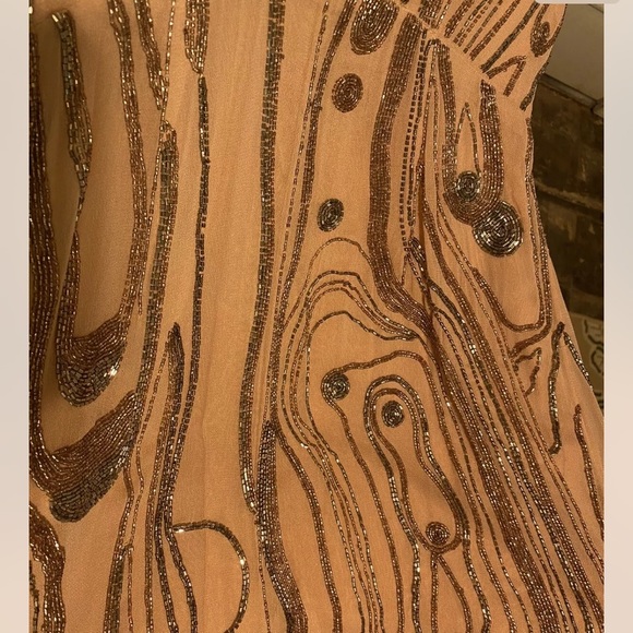 Free People Stone River Beaded Romper in Pink Champagne Size 2 - Picture 5 of 7